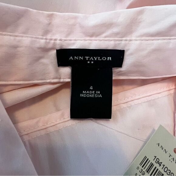 NWT! Ann Taylor light pink button down shirt - Picture 2 of 10